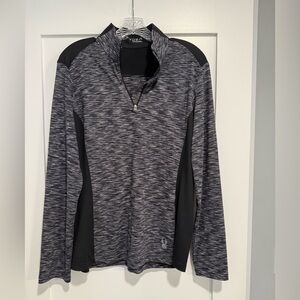 Spyder Black and Gray Quarter-Zip Pullover